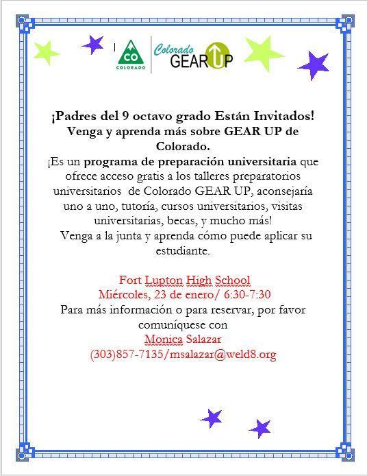 Gear Up Spanish Flier