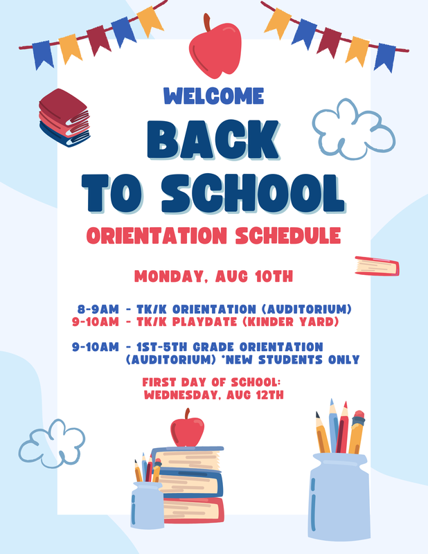 New Student Orientation 1st-5th