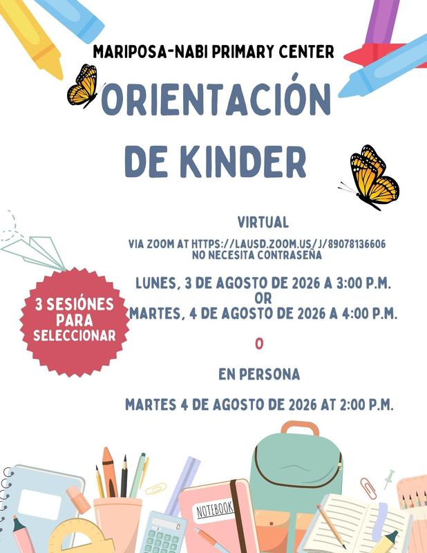 Orientacion de Kinder