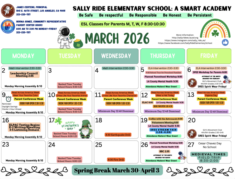 March Calendar