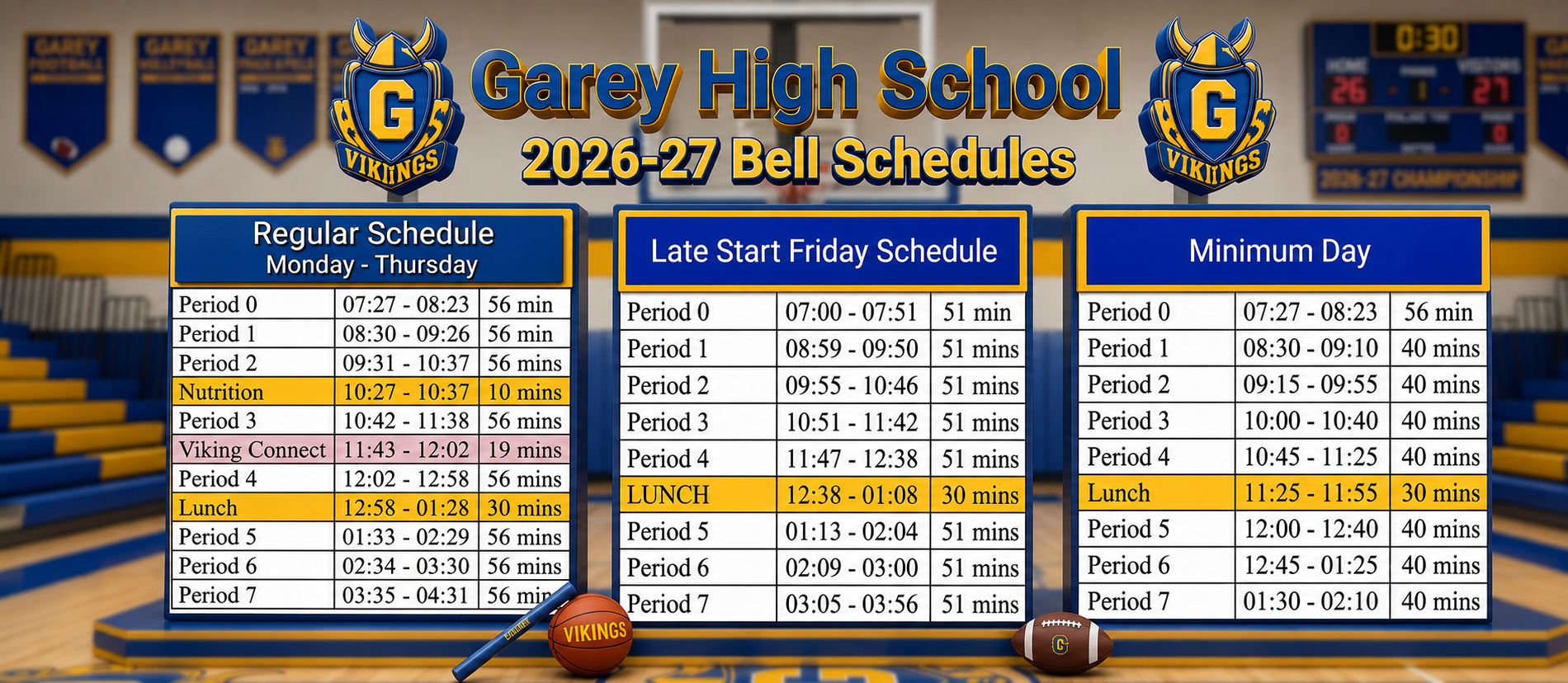 Schedules