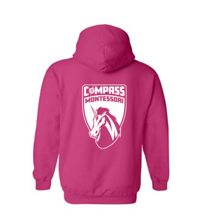 pink hoodie