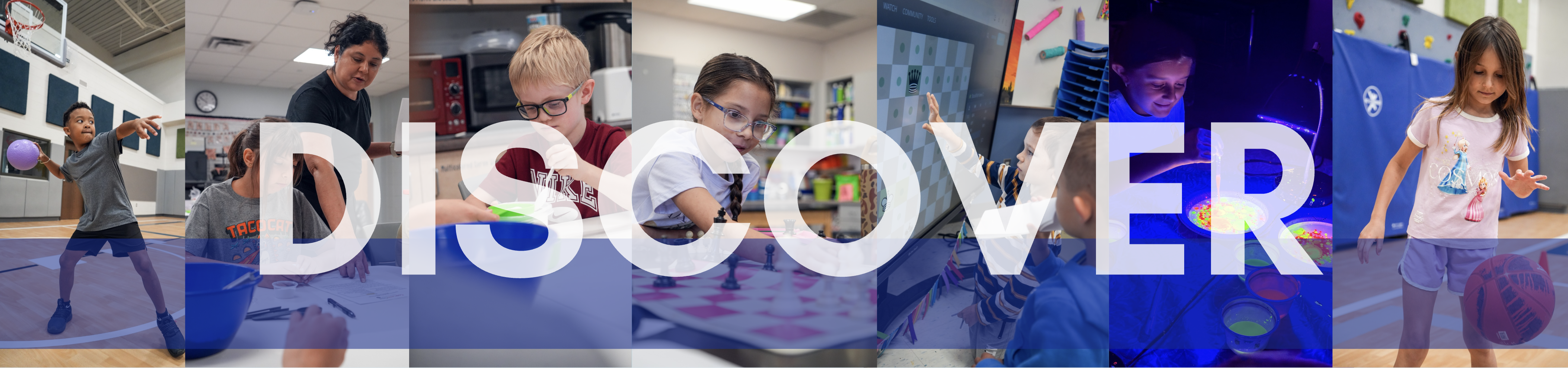 collage of community ed students participating in various classes