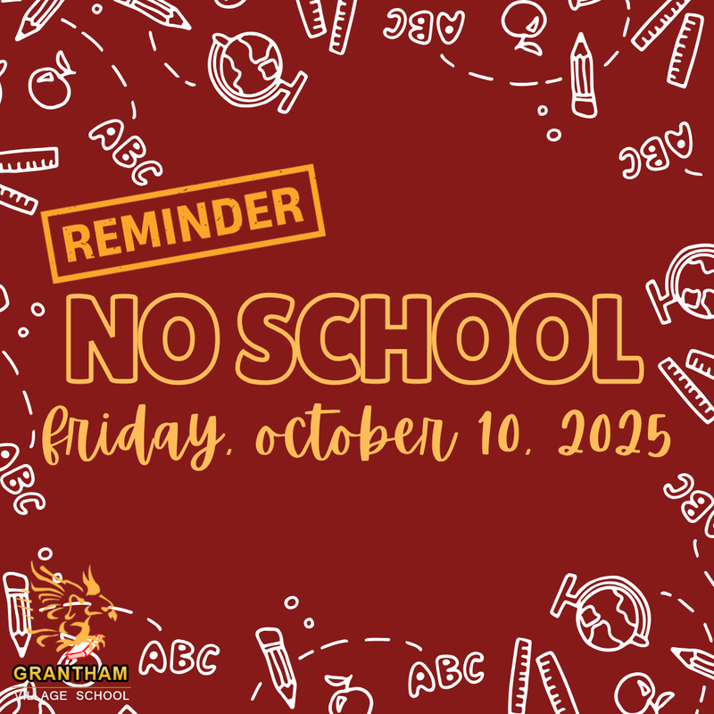 No School Friday October 10th