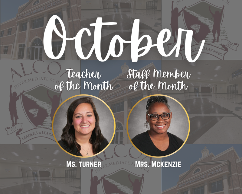 teacher and staff of the month graphic