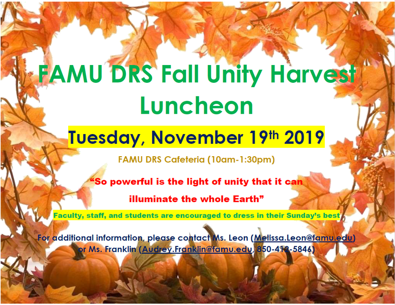 FAMU DRS Fall Unity Harvest Luncheon