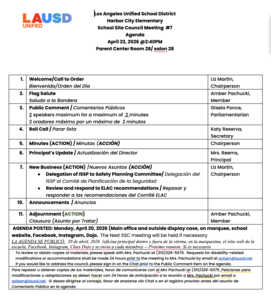 SSC Agenda