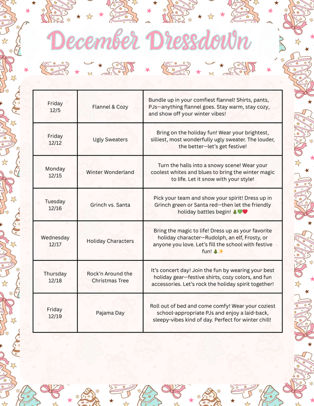 Spirit Week Dressdown description