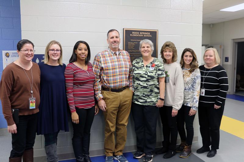 (L to R): Deidre Kimbrough, Shannon Holland, Melina Gonzalez, Stephen Lewis,  Debbie Shinkle, Becky Ray, Sydni Miller, Cindy Madison