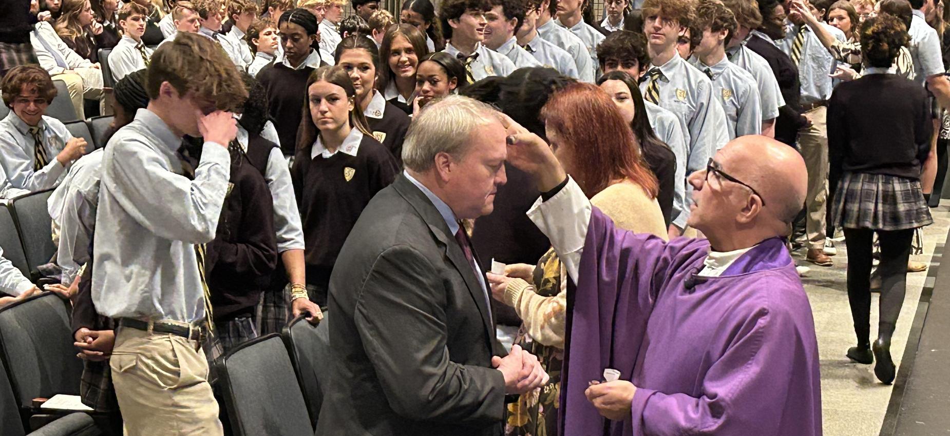 St. Joseph Catholic School celebrates Ash Wednesday Mass on Feb. 18, 2026.