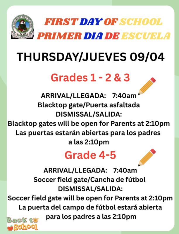 Schedule Procedures English and Spanish