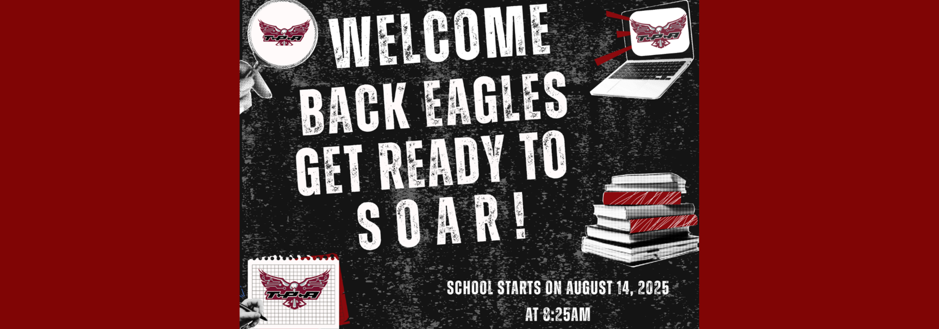School starts on August 14, 2025 at 8:25 am.