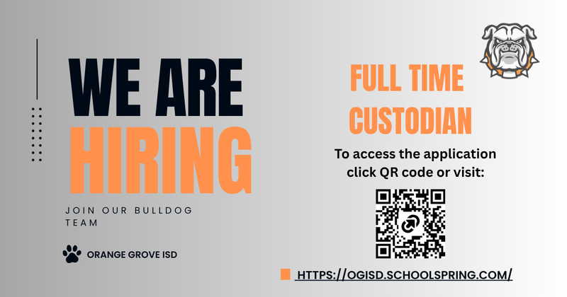 We are hiring for a full time custodian! Featured Photo