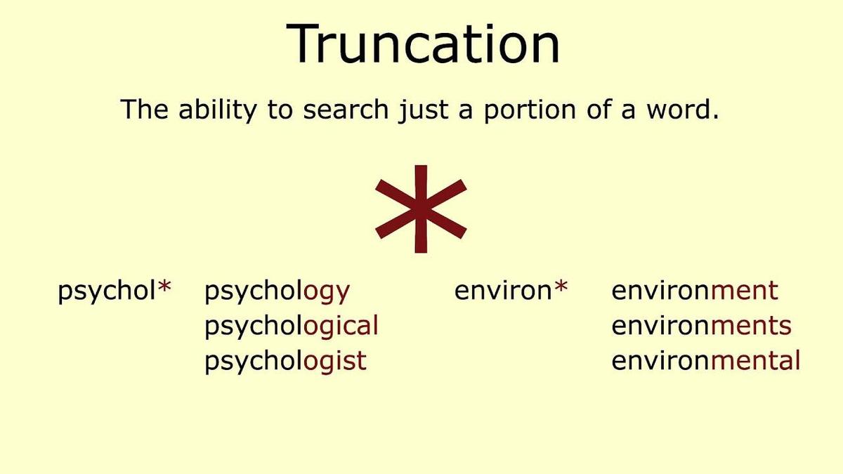 Truncation