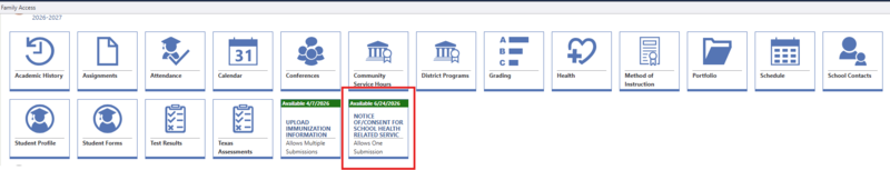 Families Asked to Complete Student Health Services Consent Form Thumbnail Image