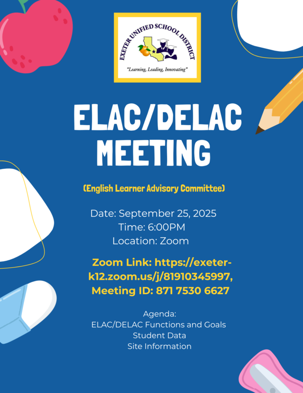 ELAC/DELAC Meeting