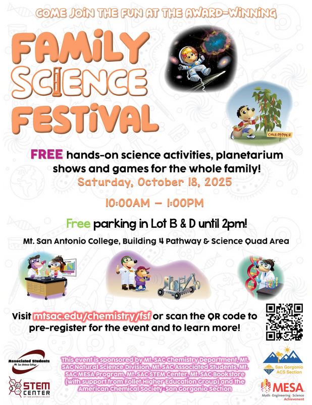 Mt. SAC Family Science Festival - 10.18.25