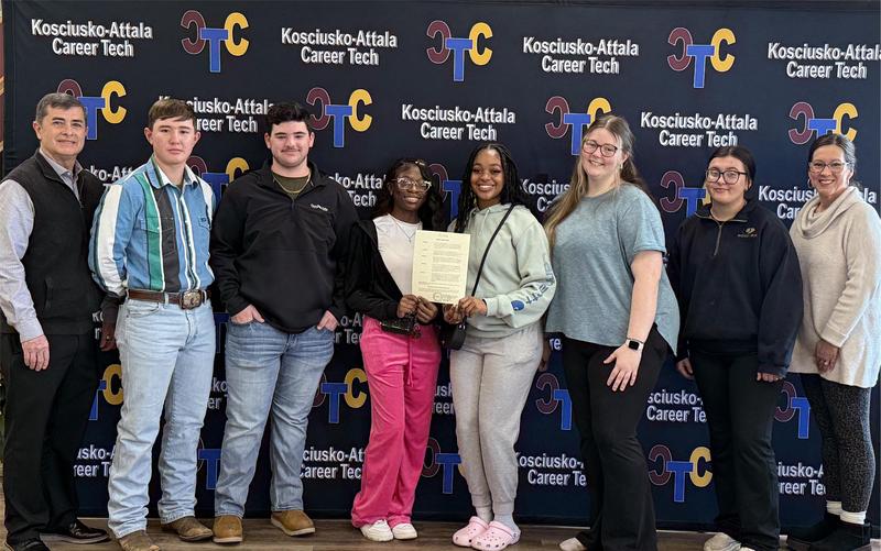 Kosciusko Attala Career and Technical Center Recognized During CTE Month
