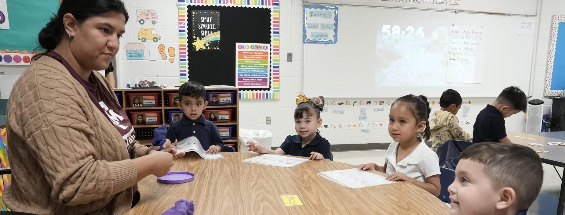 students in class