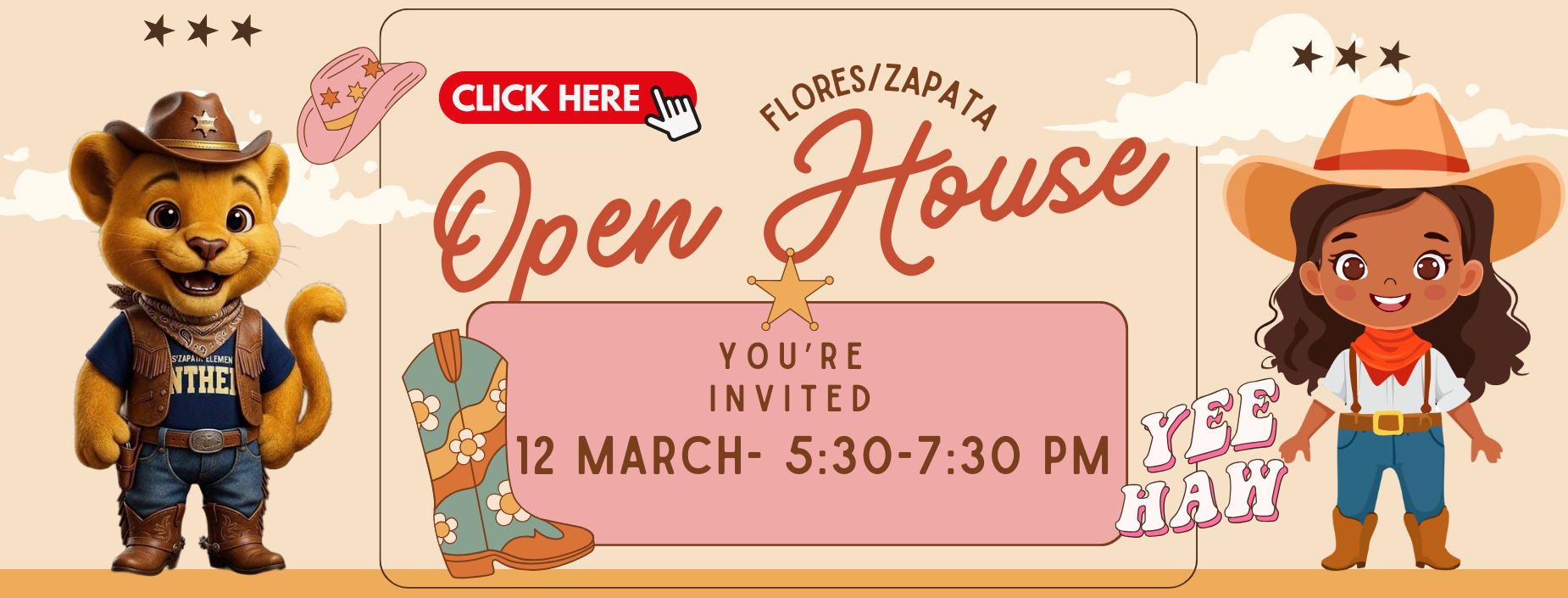 Flores/Zapata Open House You're Invited 12 March 5:30-7:30 PM