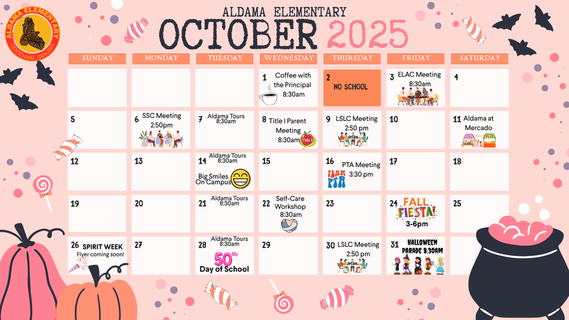 October Calendar
