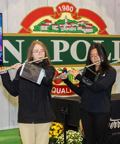 MHS band students perform at a food show