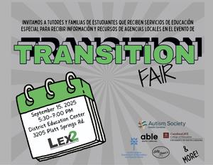 Transition Fair (Spanish language flyer)