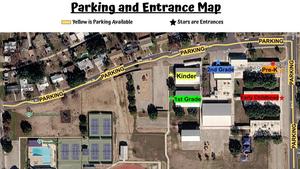 map showing the grade level entrances