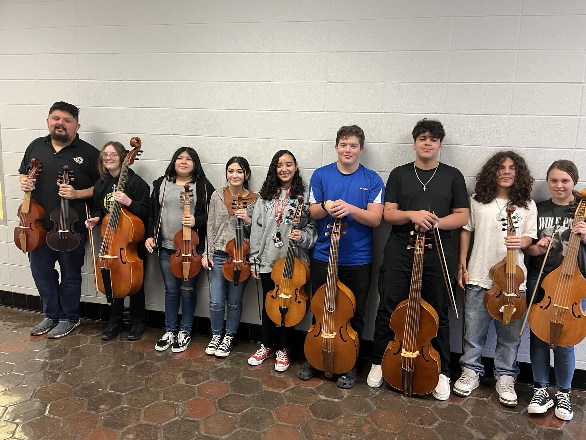 Students who play the Gamba and Mr. Funez