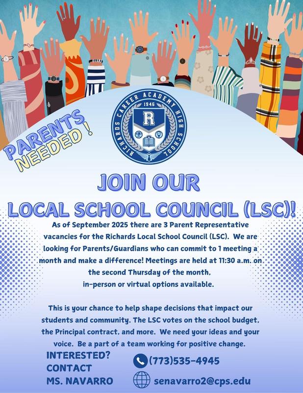 Local School Council (LSC) Meeting ✨/Reunión del Concilio Escolar Local (LSC) ✨