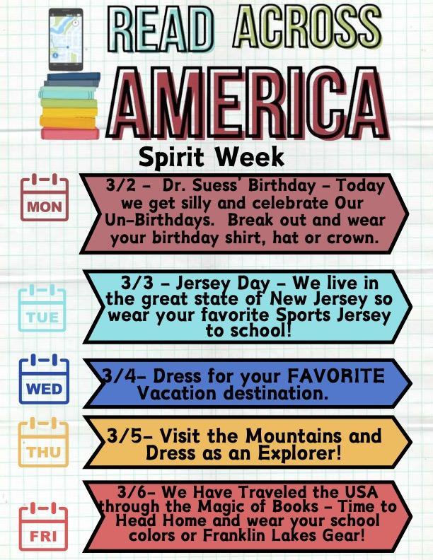 Spirit Week Schedule
