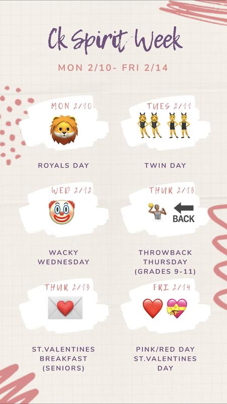 Spirit Week Feb 10th - 14th Featured Photo