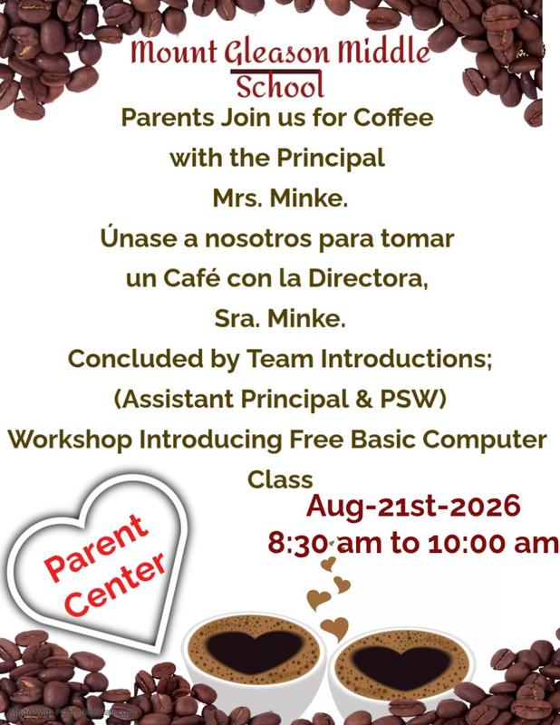 Join Us for Coffee with the Principal