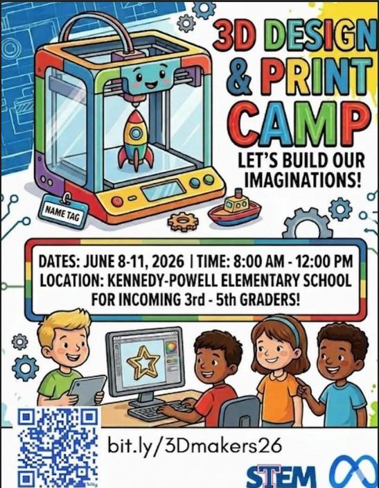 Information about the 3D printing summer camp