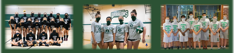 3 photos of athletes in face gators