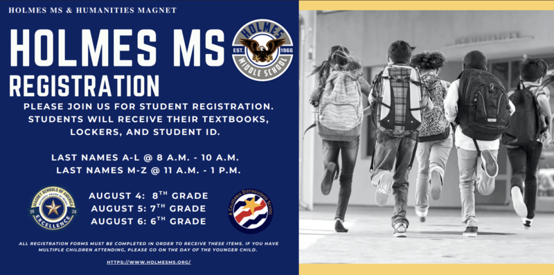 Registration: August 4-6 by Grade Level Featured Photo