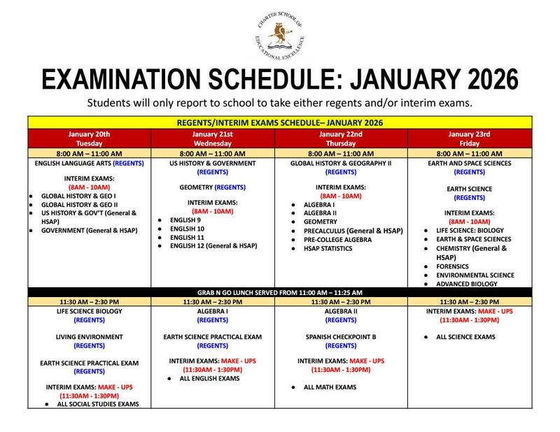 High School Regents Exam Schedule Featured Photo