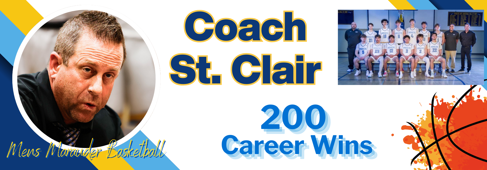 Coach St Clair 200 career wins