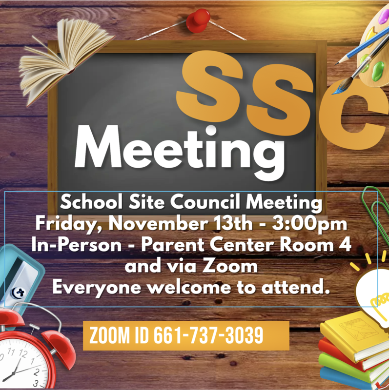 SSC Meeting November 13th