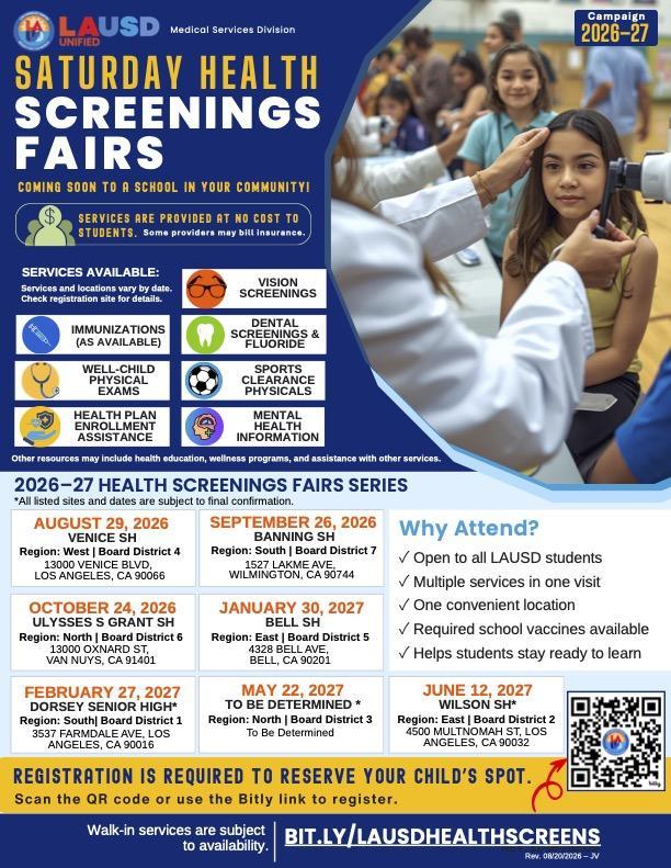 Saturday Health Screenings Fairs Flyer 