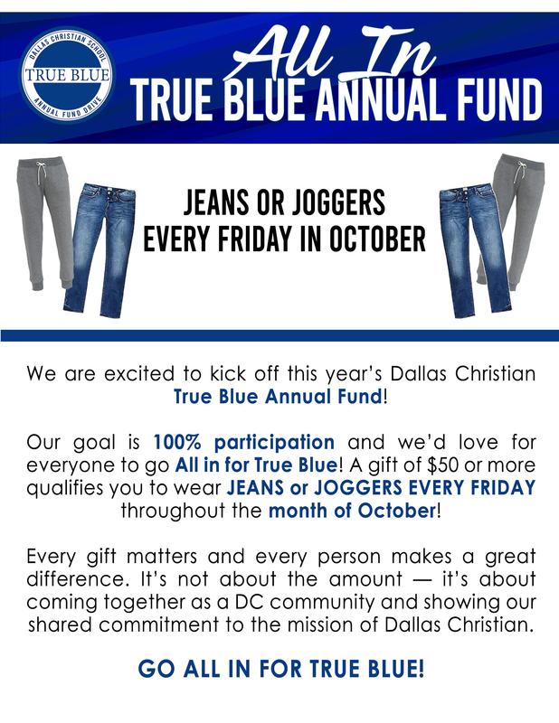 Donate today to wear Jeans or Joggers every Friday in October! Featured Photo