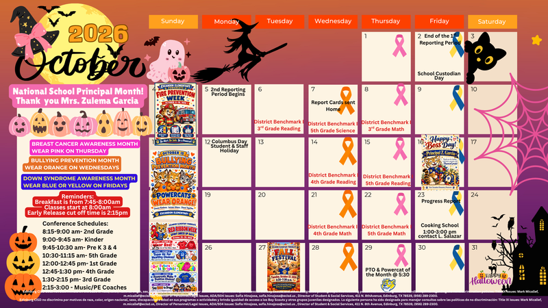 October calendar