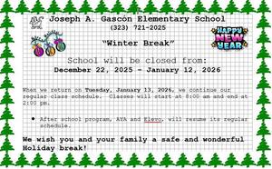 winter break message