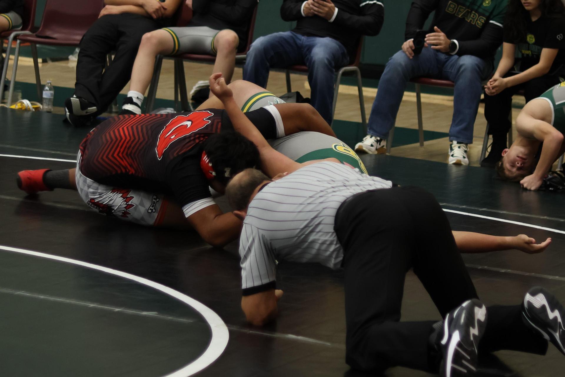 boys wrestling at liberty duals