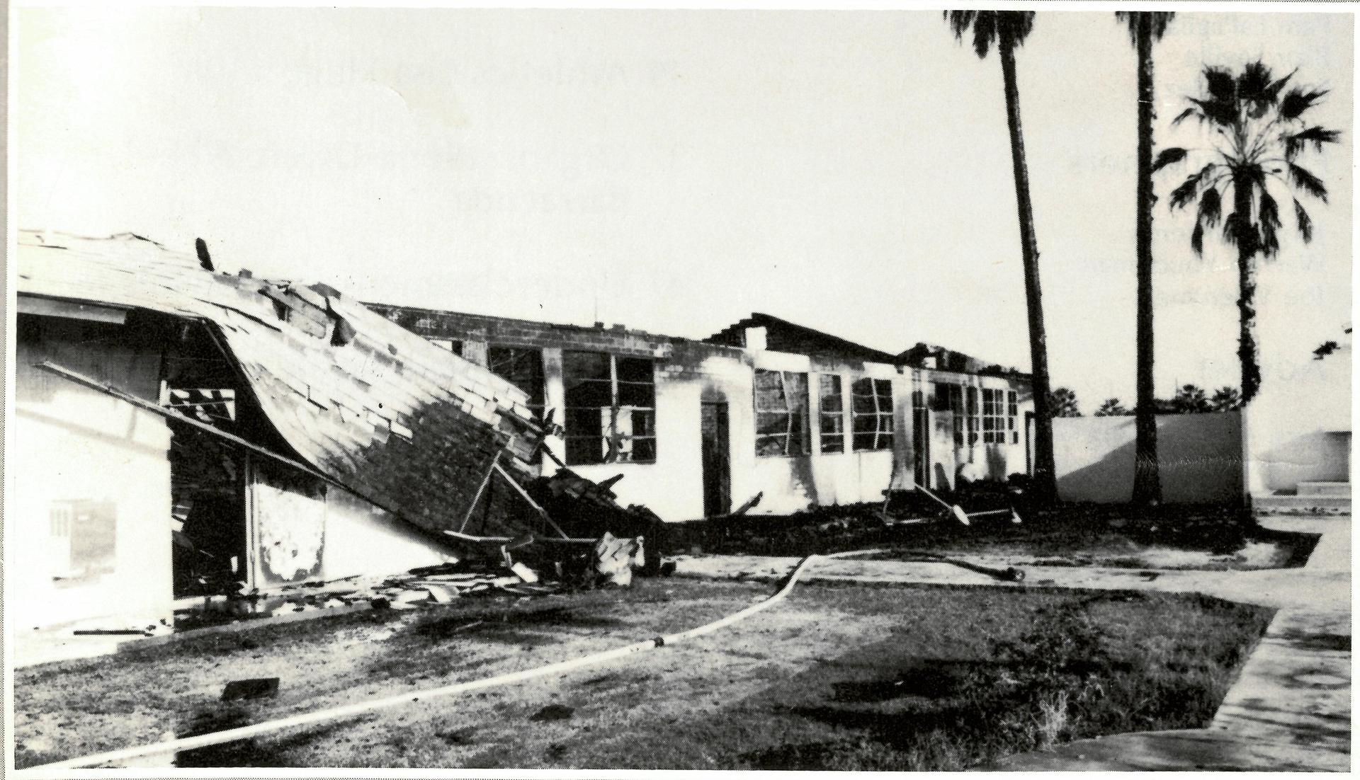 Seton's building after the fire