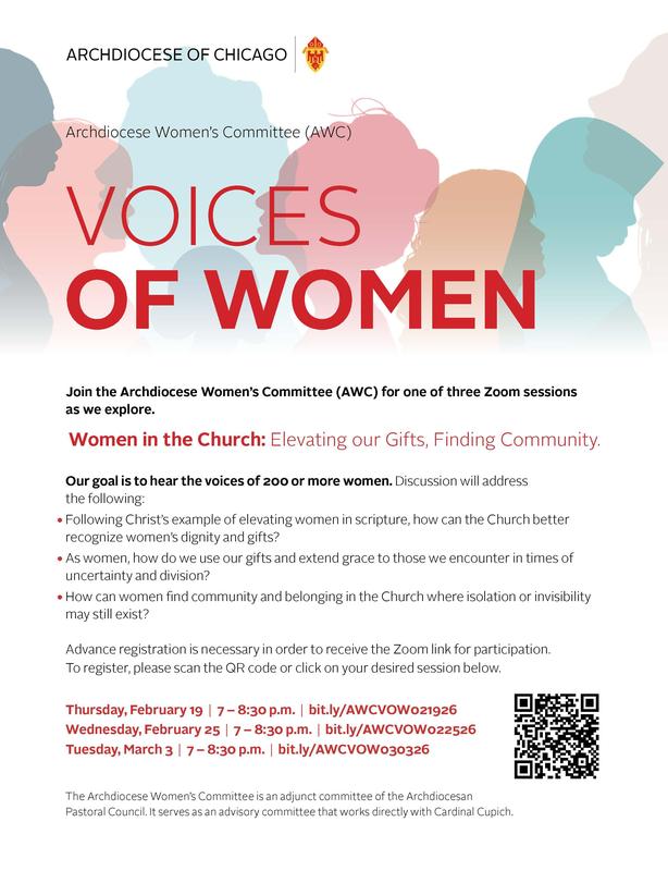 Voices of Women - Archdiocese Zoom Meetings Featured Photo