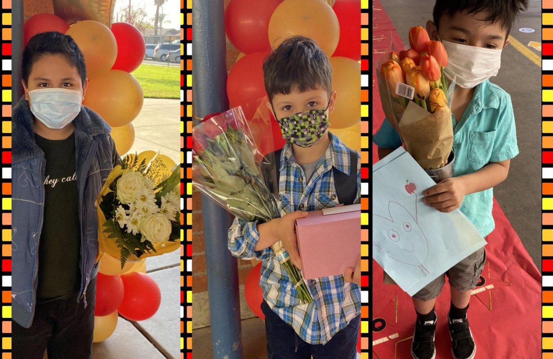 Arroyo #Panthers showing their appreciation by bringing flowers! Their excitement and appreciation brought joy to their teachers. #proud2bepusd @ArroyoPUSD #TeacherAppreciationWeek
