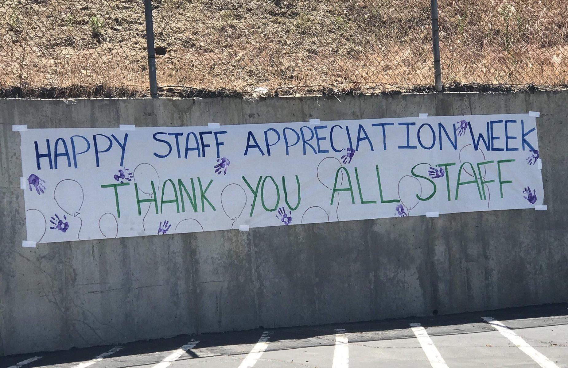 happy staff appreciation week, thank you all staff