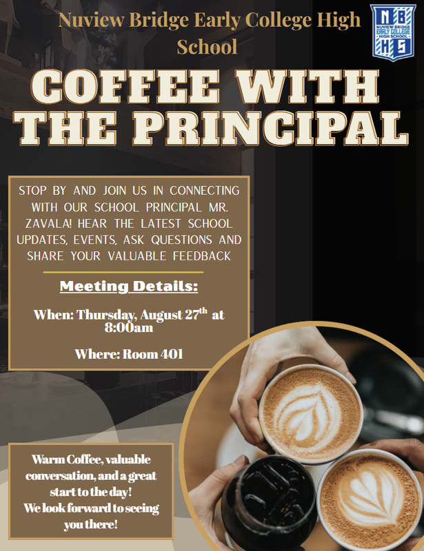 Coffee with the Principal 8/27