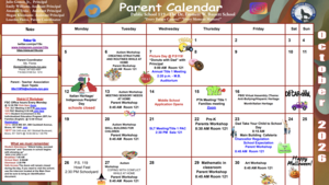 October 2026 Parent Calendar Flyer